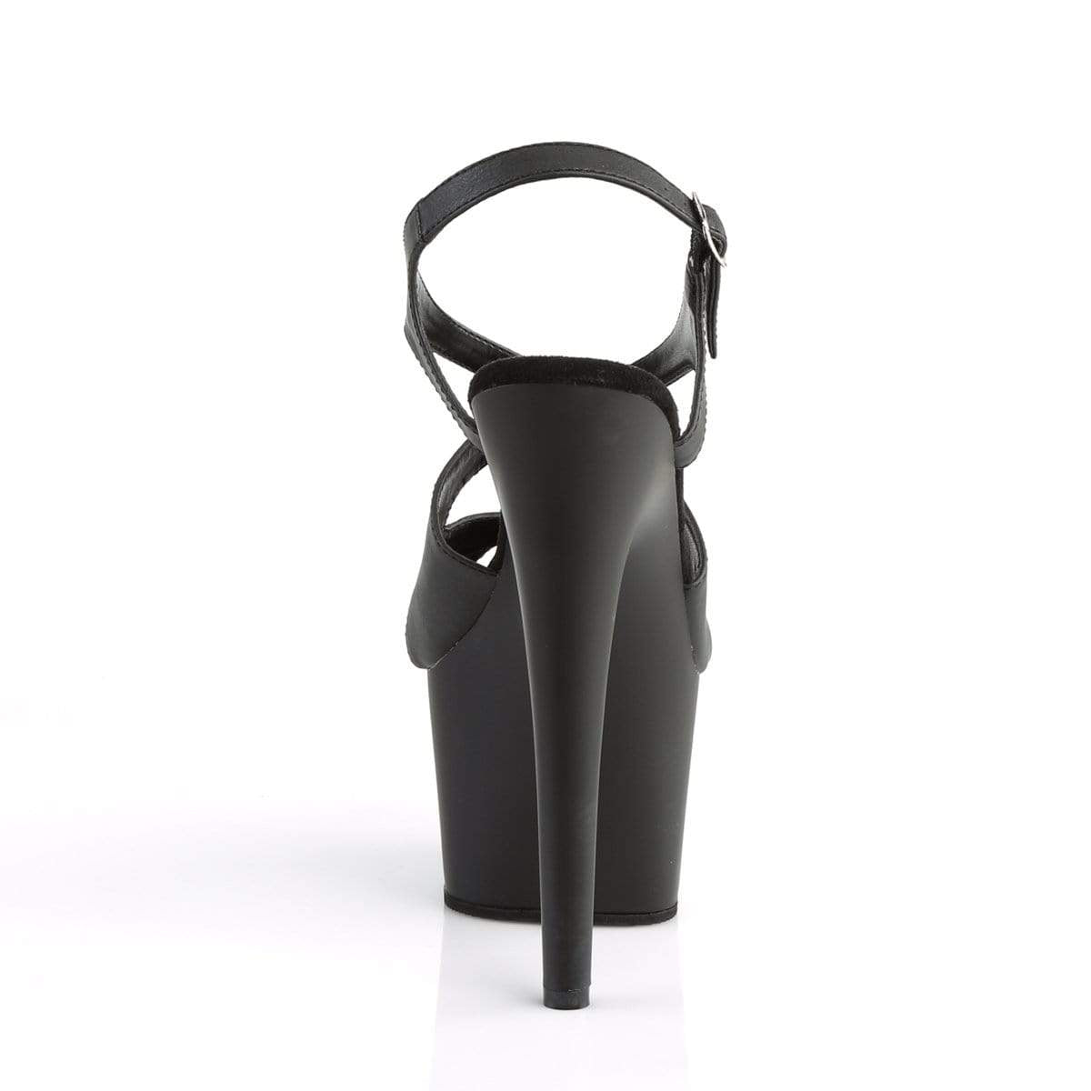 7" Heel, 2 3/4" PF 7" - 7 1/2" Heel Blk Faux Leather/Blk Matte ADO730/BPU/M