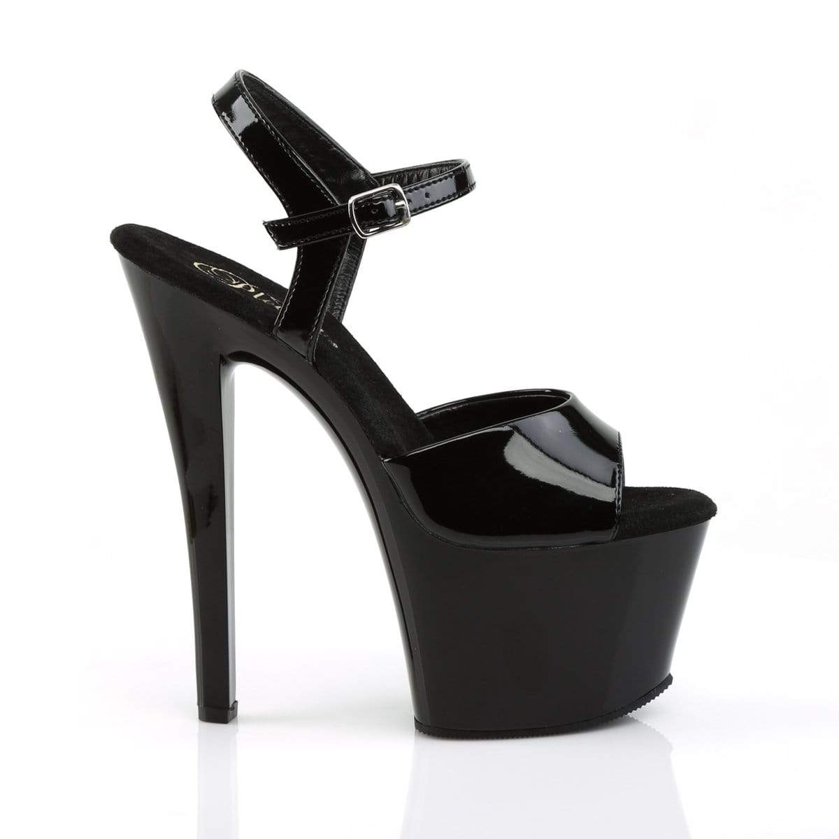 7" Heel, 2 3/4" PF 7" - 7 1/2" Heel Blk Pat/Blk SKY309/B/M