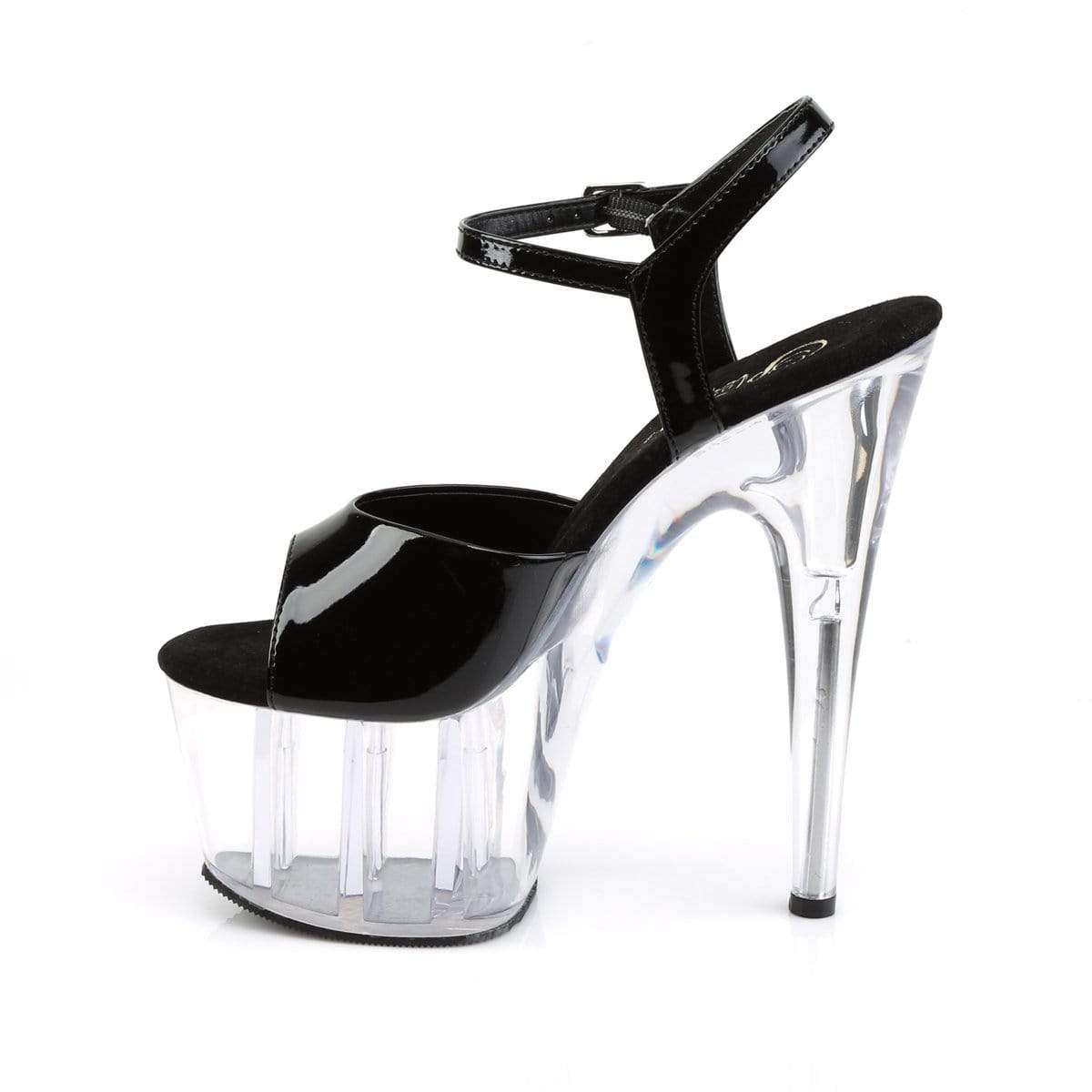 7" Heel, 2 3/4" PF 7" - 7 1/2" Heel Blk Pat/ Clr ADO709/B/C