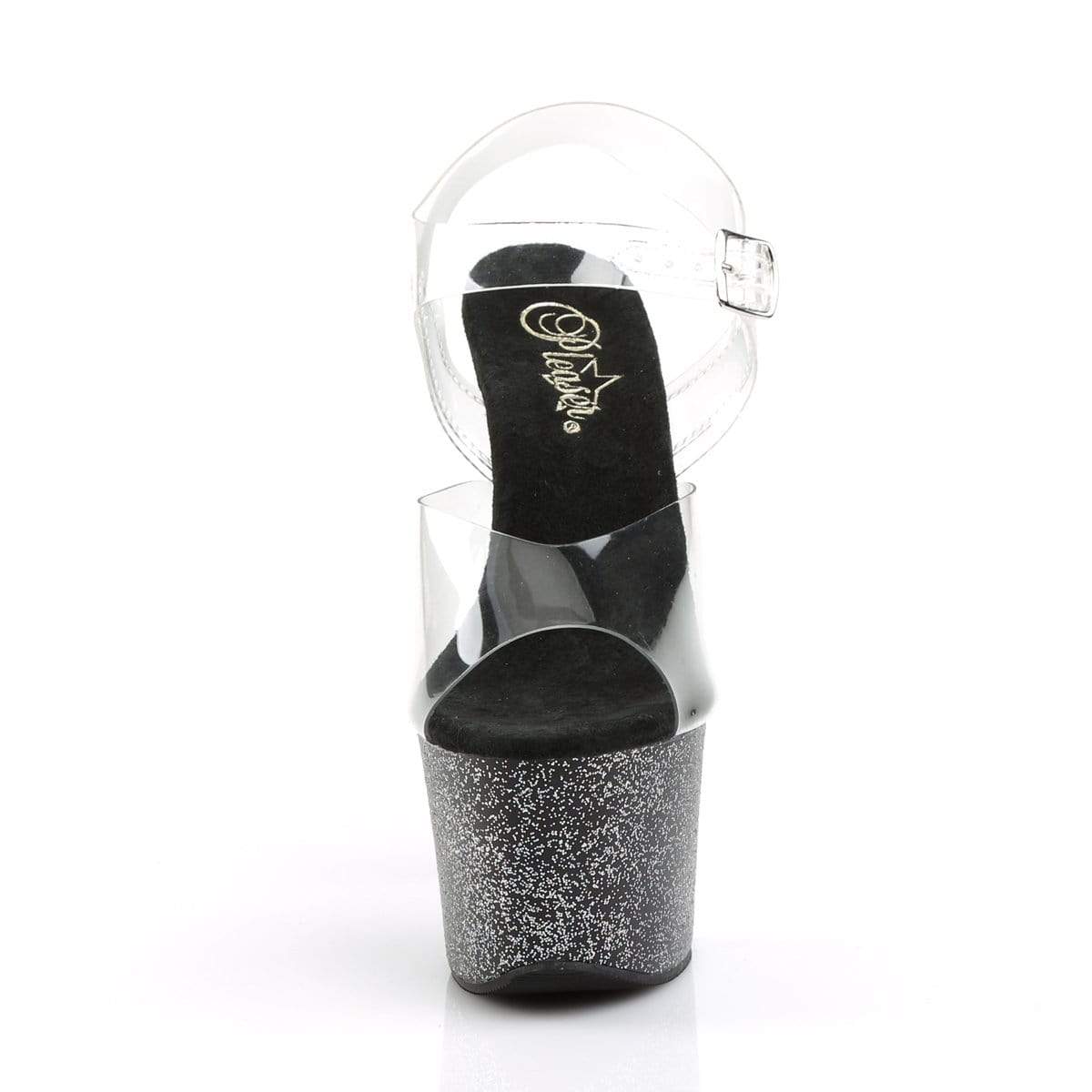 7" Heel, 2 3/4" PF 7" - 7 1/2" Heel Clr/Blk SKY308MG/C/B