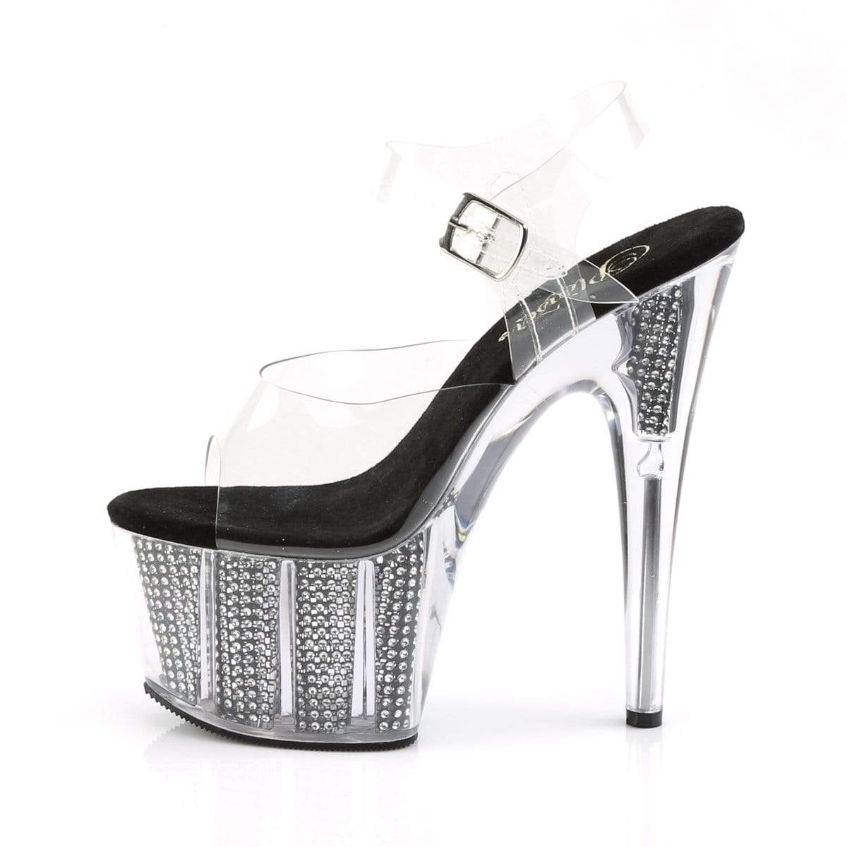 7" Heel, 2 3/4" PF 7" - 7 1/2" Heel Clr/Blk SRS ADO708SRS/C/B
