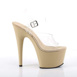 7" Heel, 2 3/4" PF 7" - 7 1/2" Heel Clr/Cream ADO708/C/CR