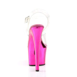 7" Heel, 2 3/4" PF 7" - 7 1/2" Heel Clr/H. Pink Chrome SKY308/C/HPCH