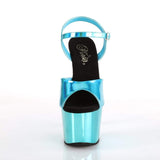 7" Heel, 2 3/4" PF 7" - 7 1/2" Heel Turquoise Hologram/Turquoise Chrome ADO709HGCH/TEHG/TECH