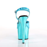 7" Heel, 2 3/4" PF 7" - 7 1/2" Heel Turquoise Hologram/Turquoise Chrome ADO709HGCH/TEHG/TECH