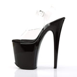 8" Heel, 4" PF 8" Heel Clr/Blk FLAM808/C/B