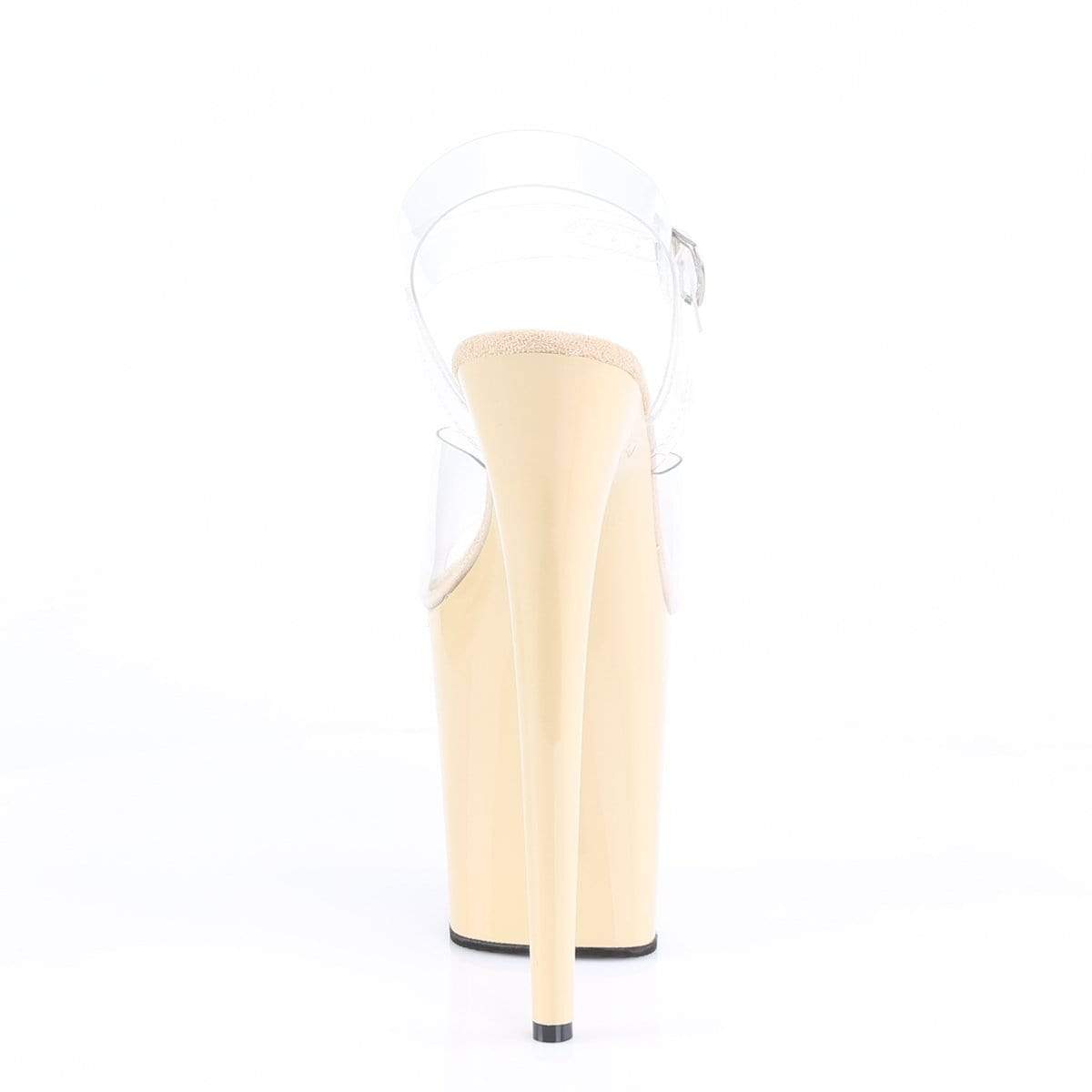 Pleaser Shoes 8" Heel, 4" PF 8" Heel Clr/Cream FLAM808/C/CR
