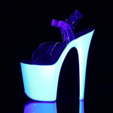 8" Heel, 4" PF 8" Heel Clr/Neon Wht FLAM808UV/C/NW