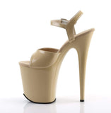 8" Heel, 4" PF 8" Heel Cream Pat/Cream FLAM809/CR/M