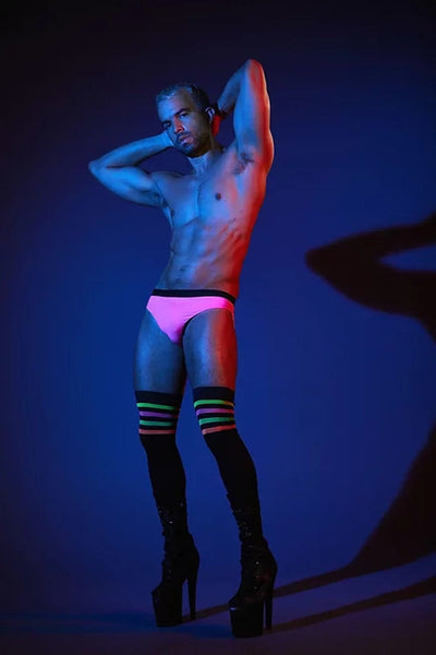 PoleActive Neon Brief Shorts- Reversible