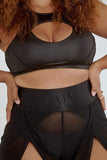 PoleActive Snatched Mesh Flow Pants- Black