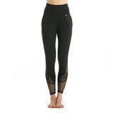 Poledancerka Bottoms Slim Warm up Pants- Fold over- Black