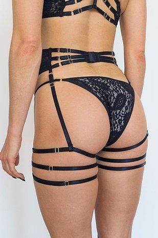 Sorte Accessories "Temptation" Garter Belt - Black Lace