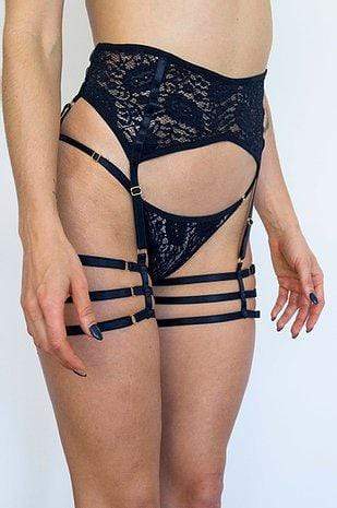 Sorte Accessories "Temptation" Garter Belt - Black Lace