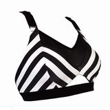Sway Polewear Tops Harlequin Jayne Top - Black and White Stripes